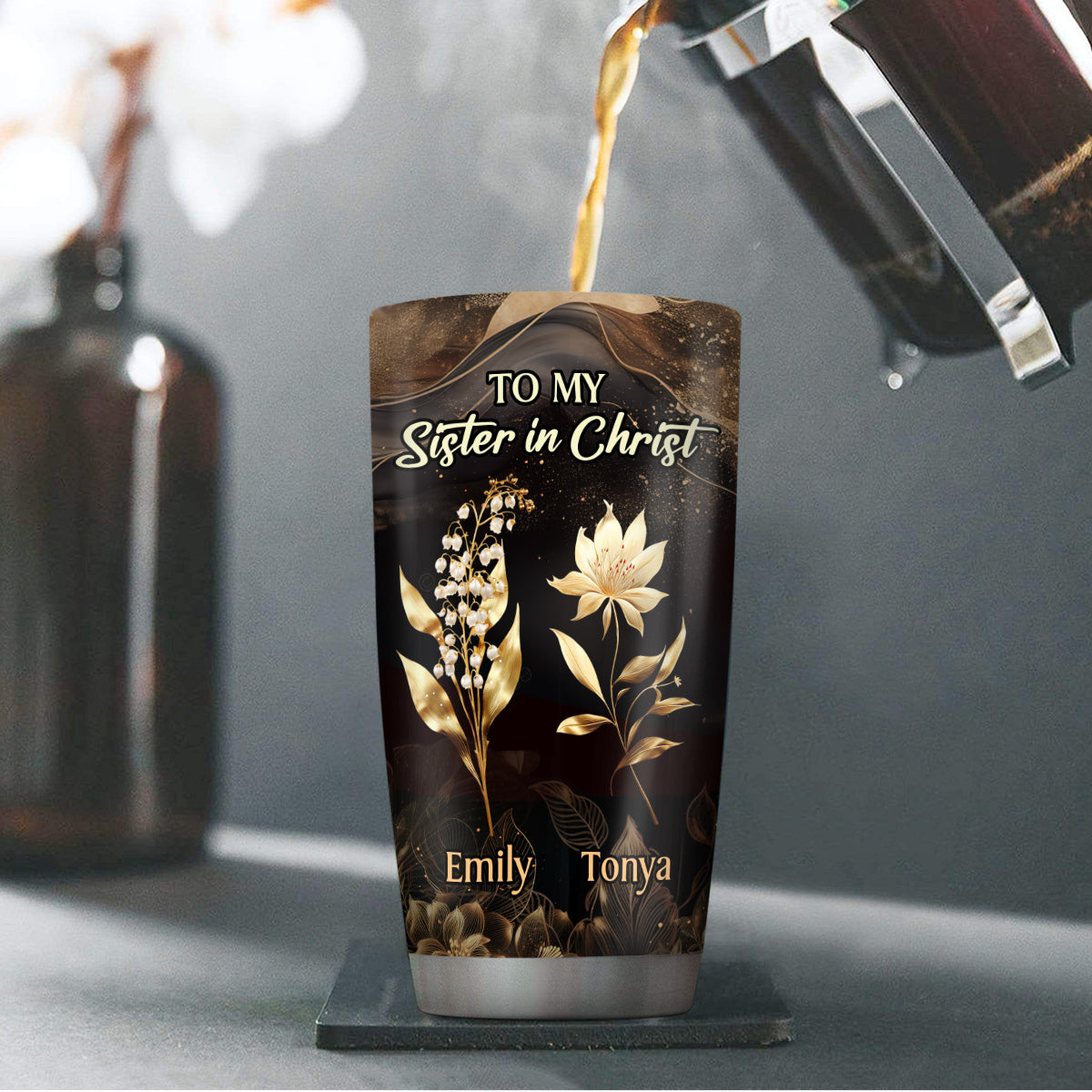 Grace-Inspired Stainless Steel Tumbler - Personalized Gift