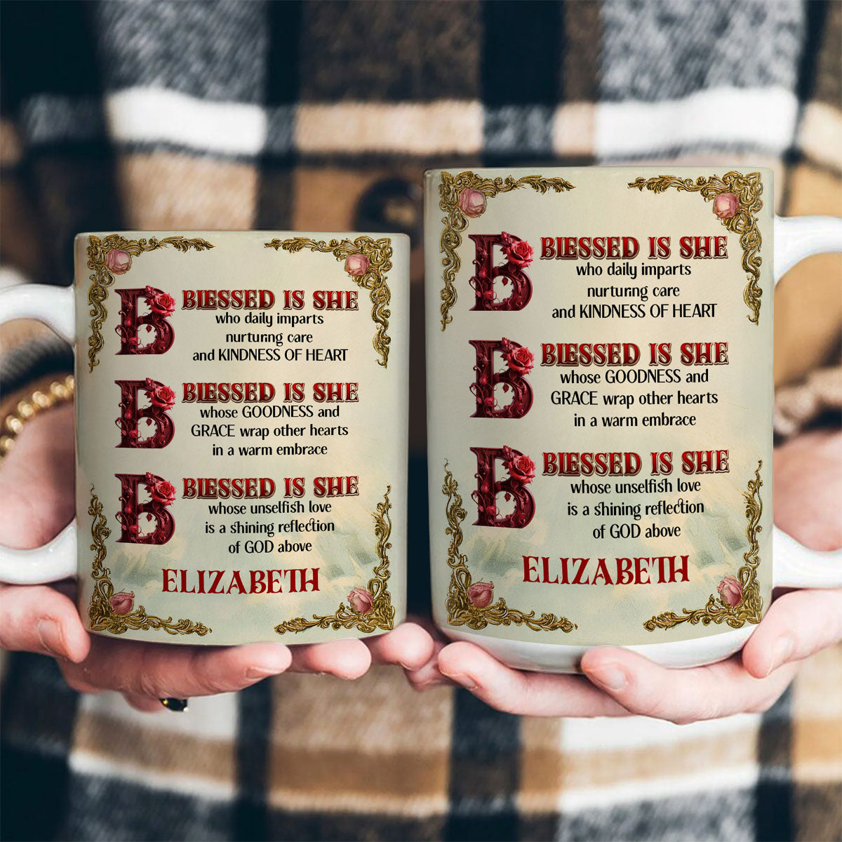 Blessed Is She - Personalized Ceramic Coffee Mug