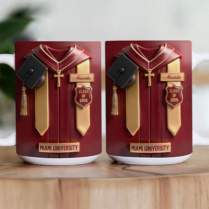 Congrats Graduation - Personalized Ceramic Coffee Mug