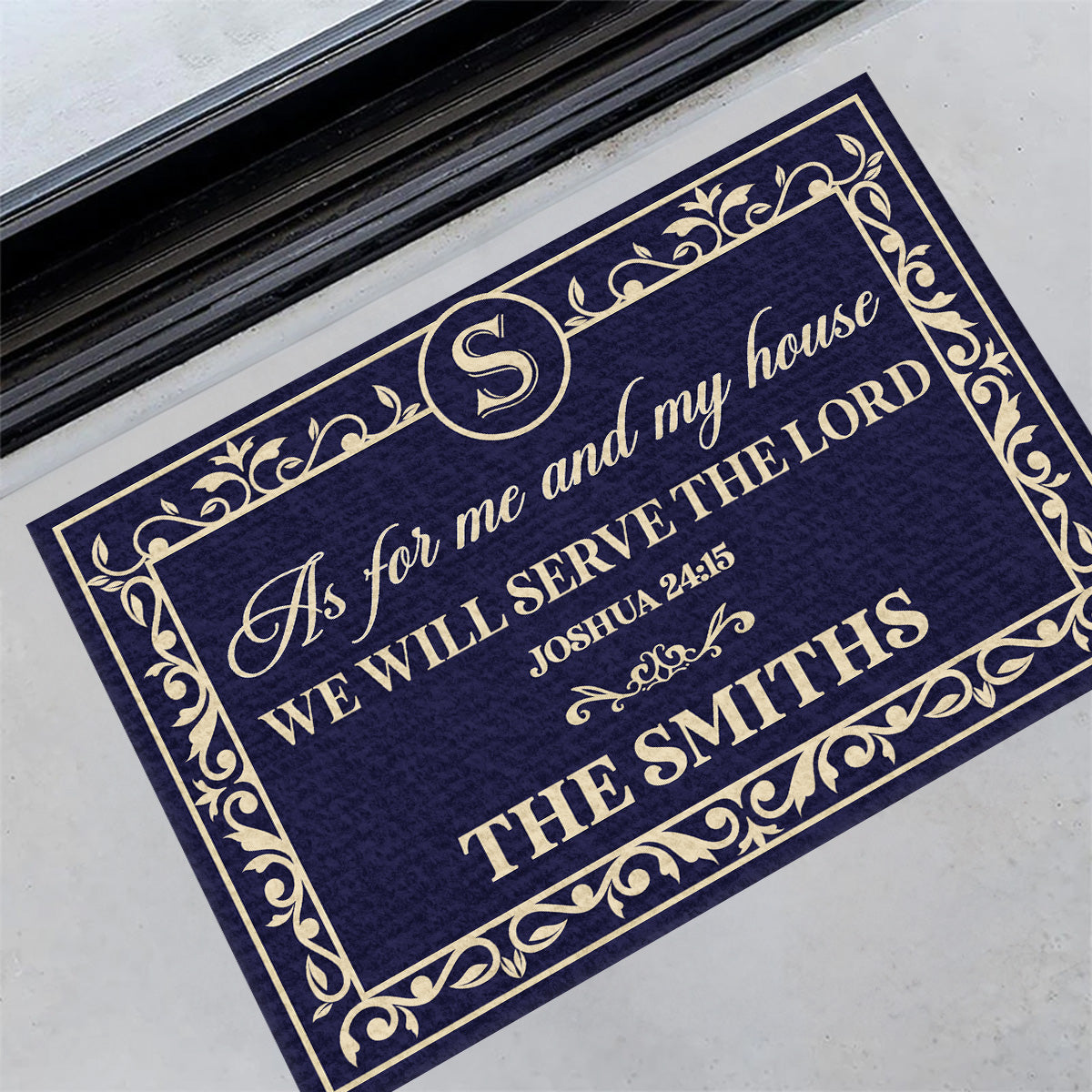 Serve The Lord Family - Personalized Doormat