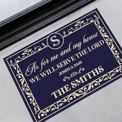 Serve The Lord Family - Personalized Doormat