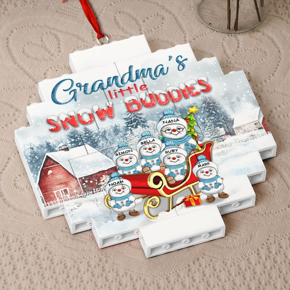 Grandma's Little Snow Buddies - Personalized Christmas Ornament GOJS10146