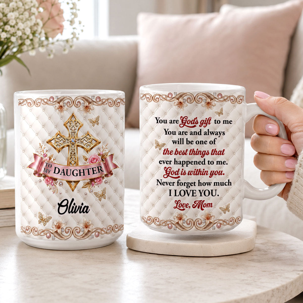 You Are God's Gift To Me - Personalized Coffee Mug