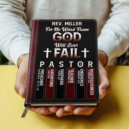 For No Word From God Will Ever Fail - Personalized Leather Cover Notebook GMJSNB200044