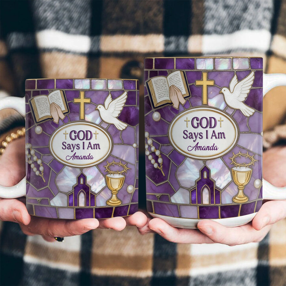 God Says I Am - Personalized Ceramic Coffee Mug