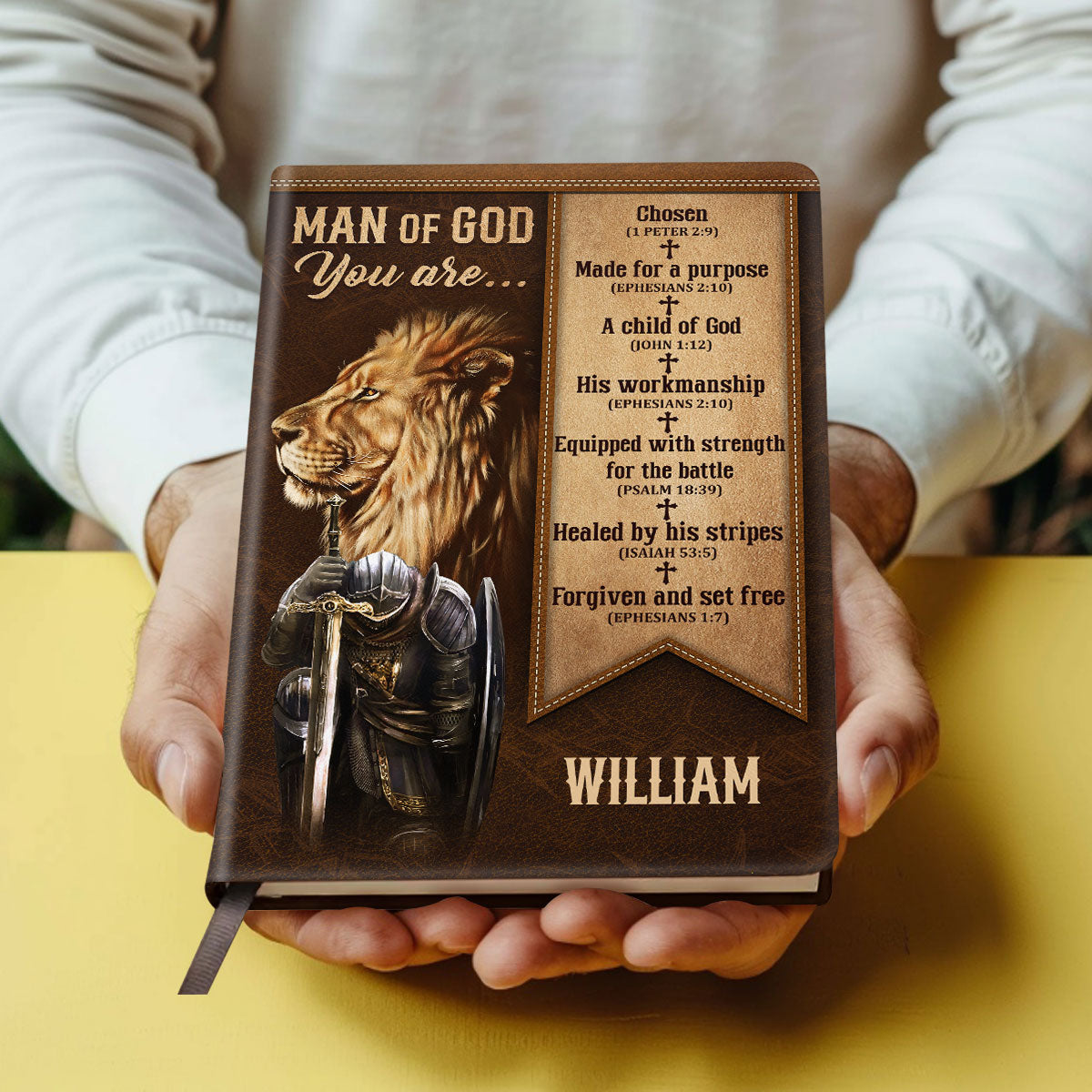 Lion of Judah Warrior - Personalized Leather Notebook GMJSNB200028