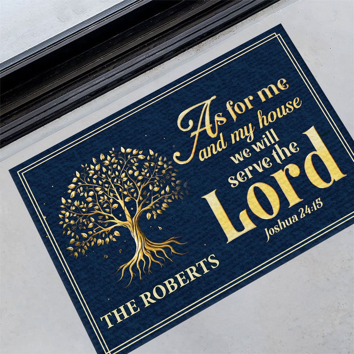 Rooted In Faith - Personalized Doormat - Christian Home Decor