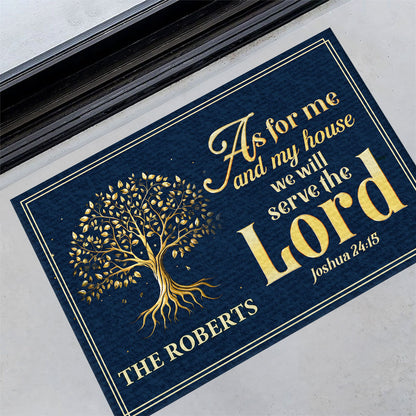 Rooted In Faith - Personalized Doormat - Christian Home Decor