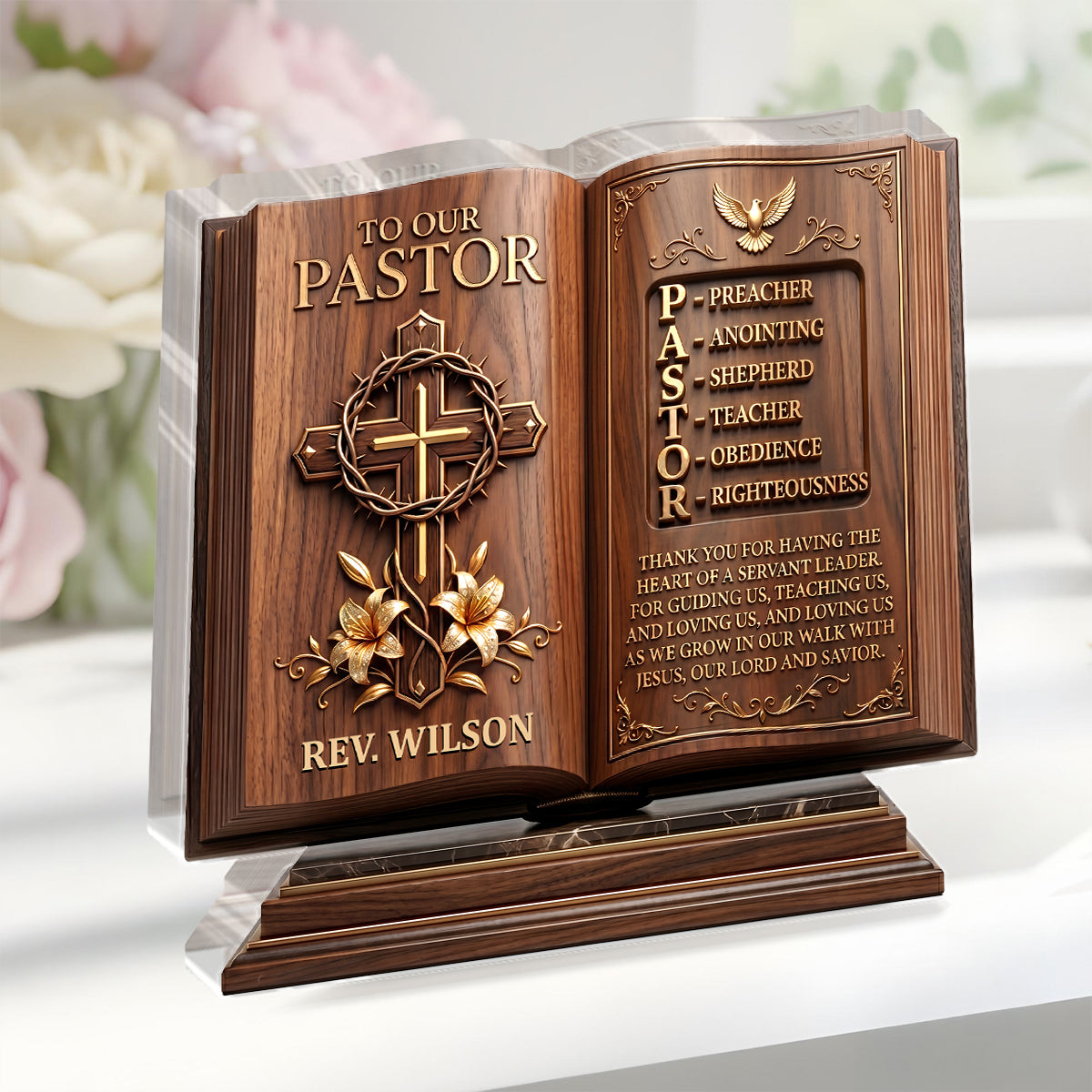 Heart Of A Servant Leader - Personalized Acrylic Plaque GAPJS10051