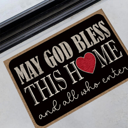 God Bless This Home - Doormat Faith Christian Home Decor GDMJS10085