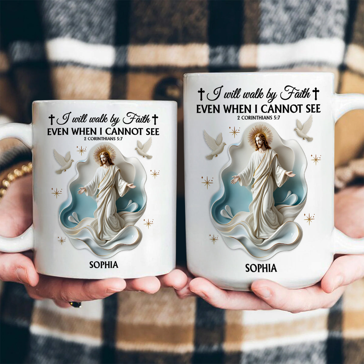 Walk By Faith Personalized Ceramic Coffee Mug