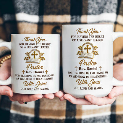 Faith-Inspired Gift for Pastor - Personalized Ceramic Coffee Mug