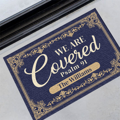 Psalm 91 - Personalized Doormat for Family