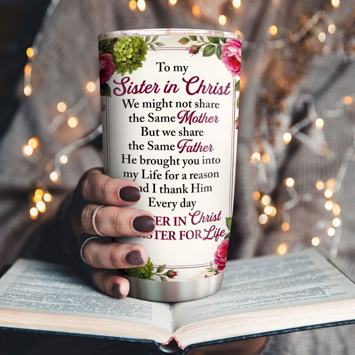 Sister in Christ - Personalized Stainless Steel Tumbler