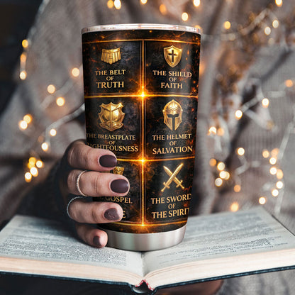 Warrior Of Christ - Stainless Steel Tumbler - Personalized Gift for Him
