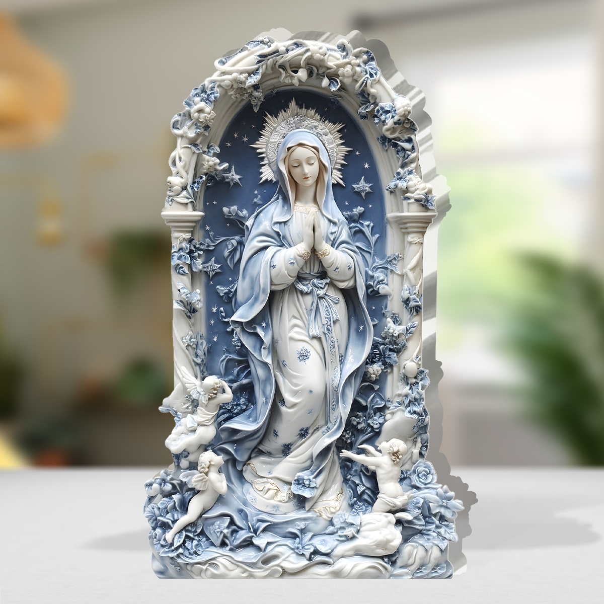 Madonna Of Quiet Radiance - Custom Shaped Acrylic Plaque GAPJS10112