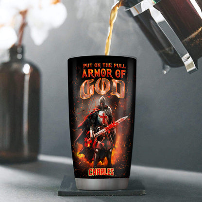 Full Armor of God - Personalized Tumbler - Christian Faith Gift