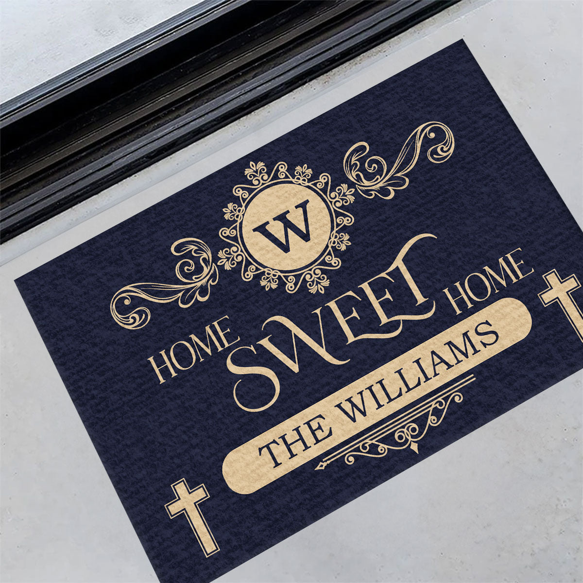 Home Sweet Home - Personalized Doormat - Custom Name Welcome Mat GDMJS10105