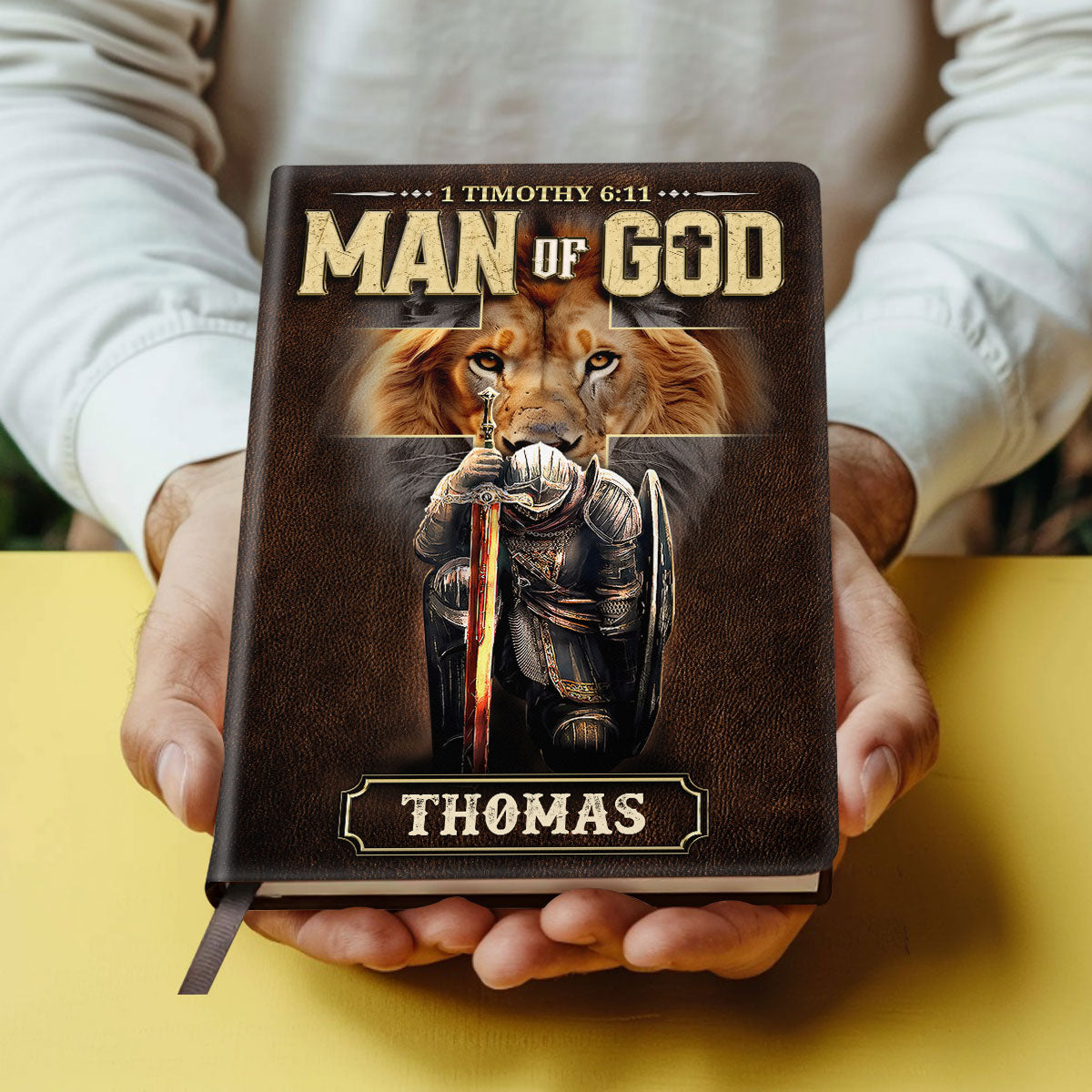Man Of God - Personalized Leather Cover Notebook GMJSNB200066