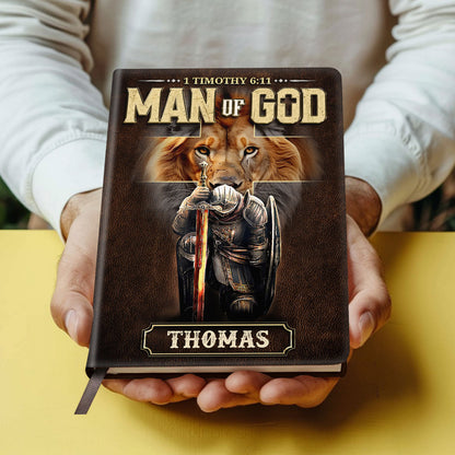 Man Of God - Personalized Leather Cover Notebook GMJSNB200066