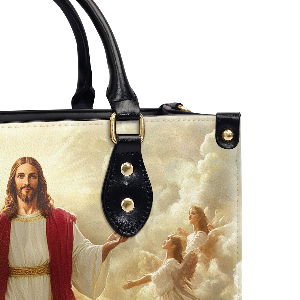 Christ Rising in Majesty - Leather Handbag - Inspirational Christian Accessory GMJSLB200099