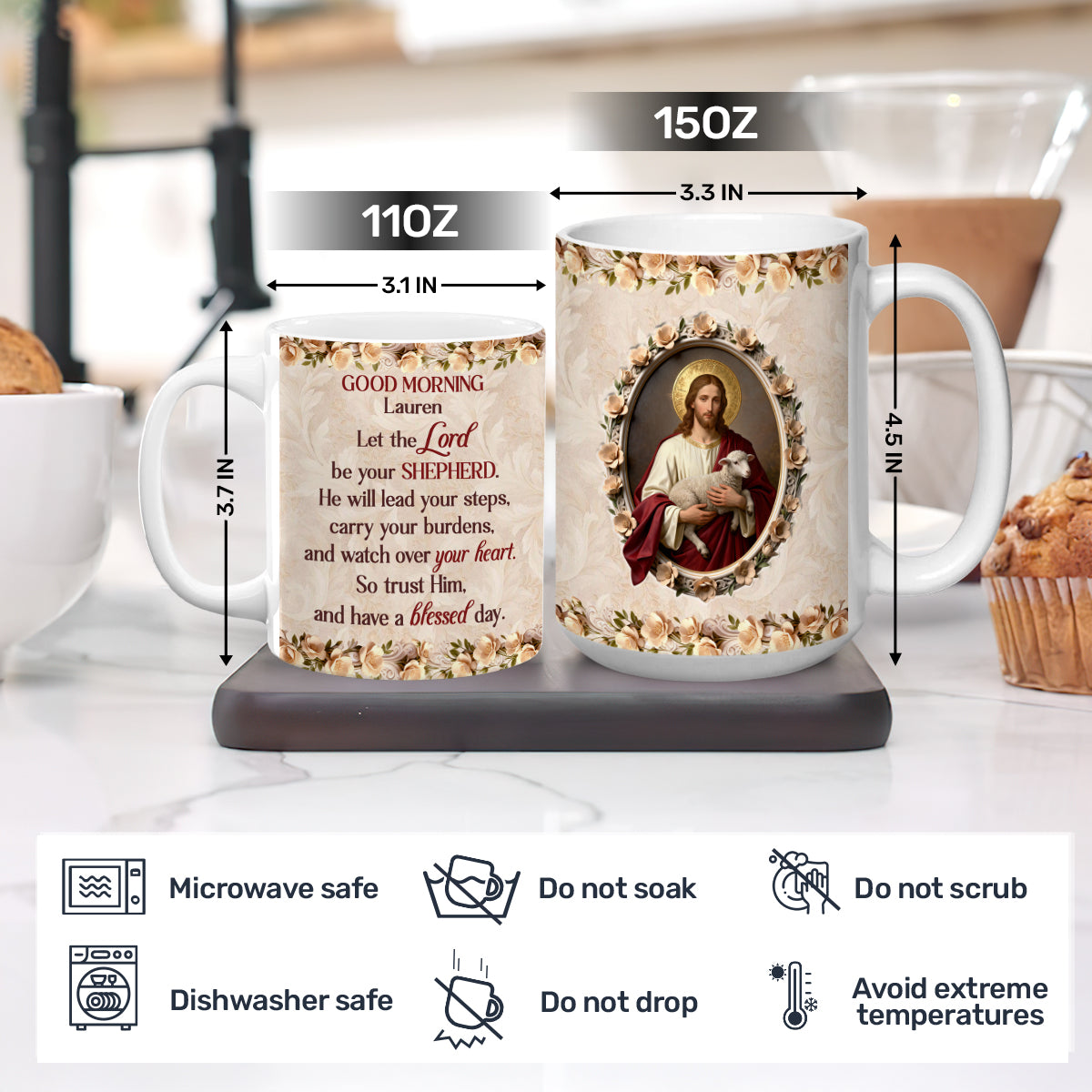 Let The Lord Be Your Shepherd - Personalized Coffee Mug