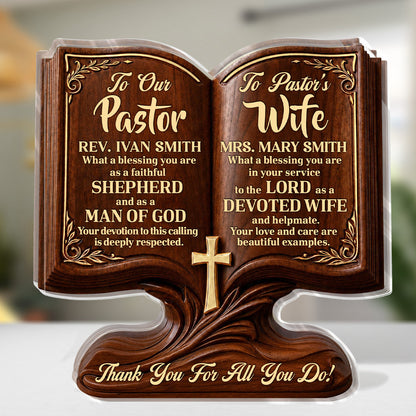 Two Hearts One Calling - Personalized Acrylic Plaque - Christian Faith Keepsake GAPJS10031