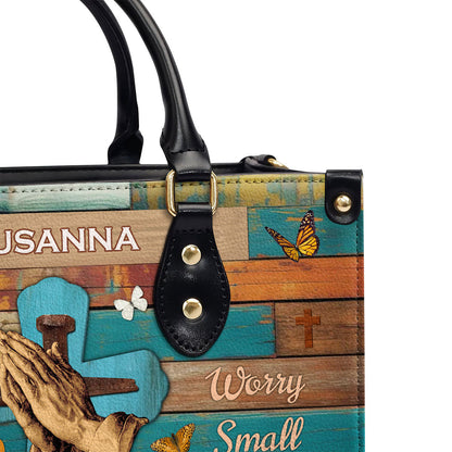 Inspirational Faith - Personalized Leather Handbag GMJSLB200085