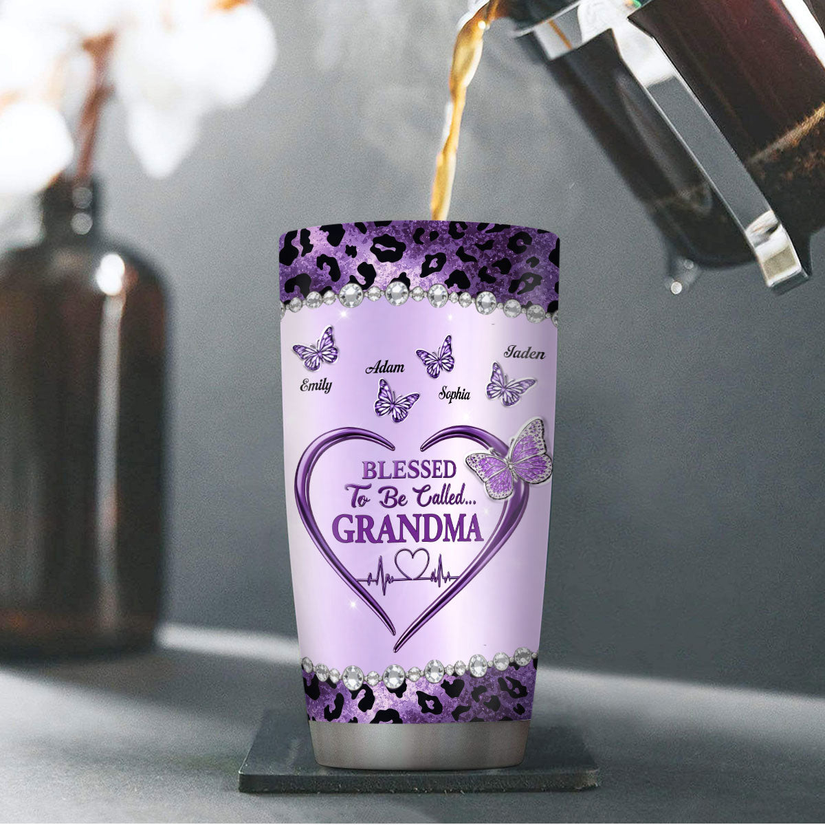 Blessed To Be Called Grandma - Personalized Tumbler