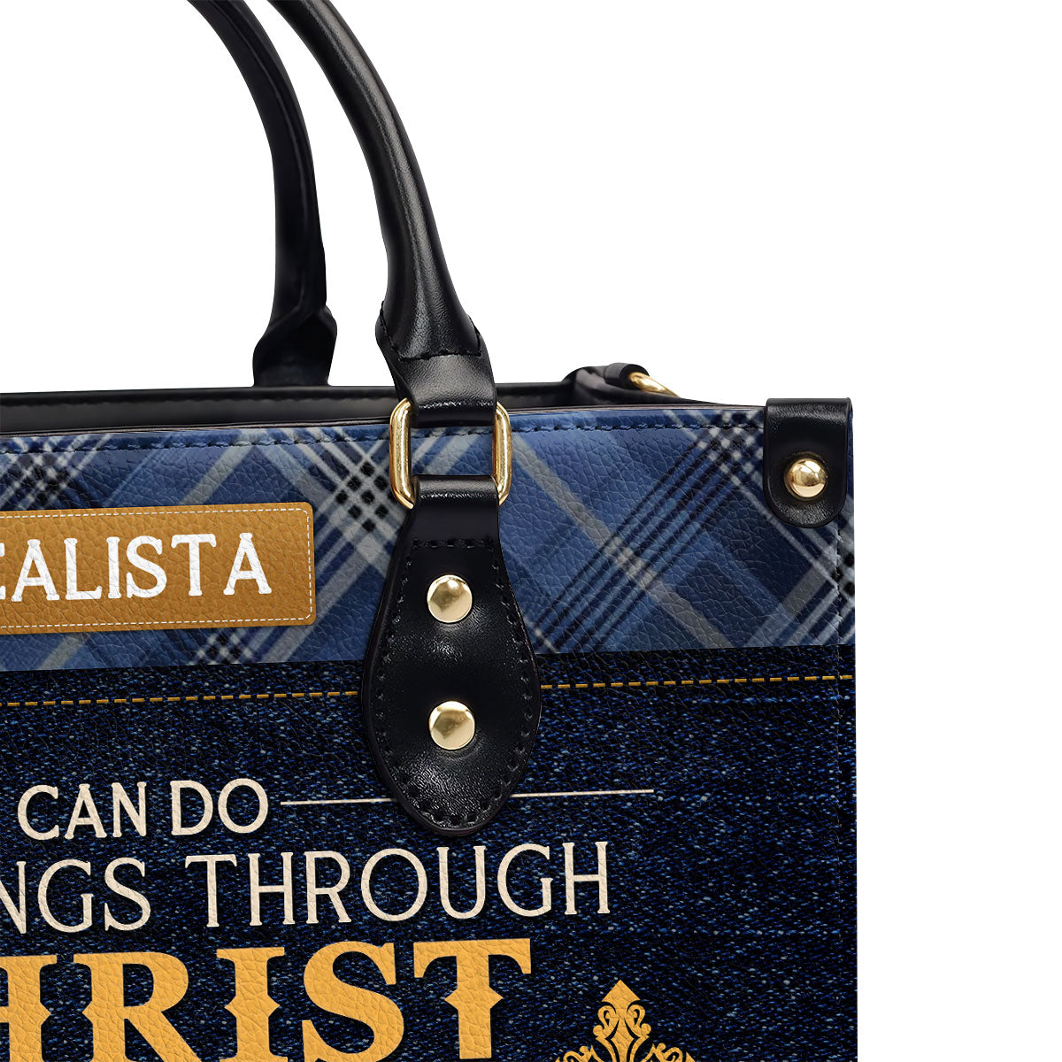 I Can Do All Things Christian - Personalized Leather Handbag GMJSLB200103