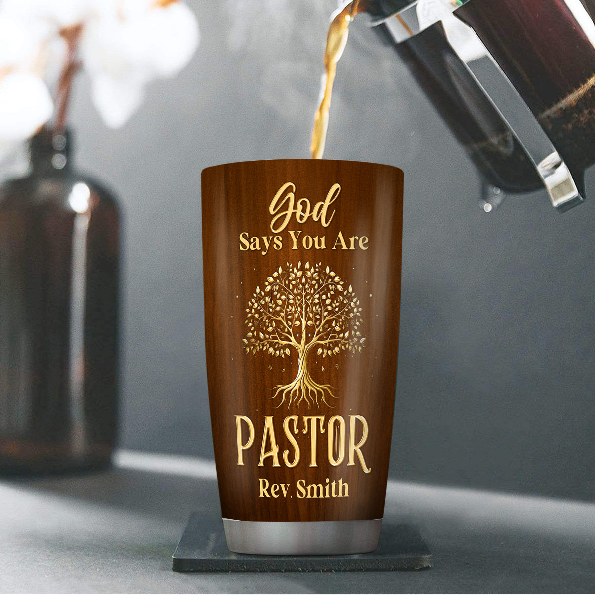 God Says You Are - Personalized Stainless Steel Tumbler