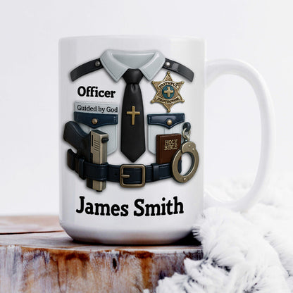 Shielded By Faith - Personalized Ceramic Coffee Mug