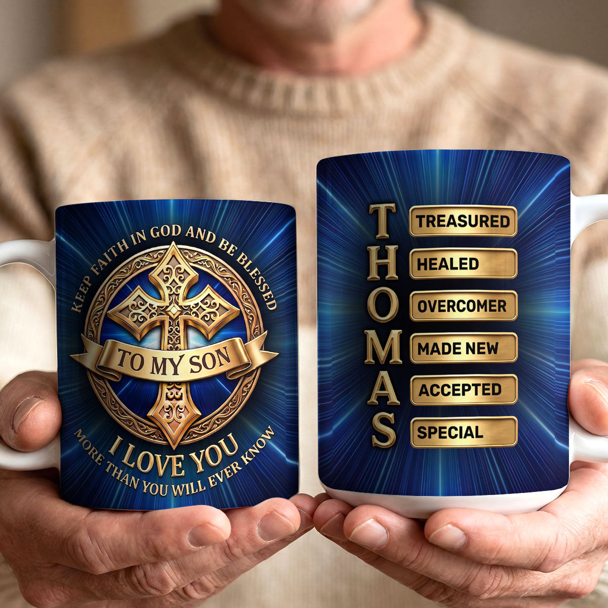 Keep Faith In God - Personalized Ceramic Coffee Mug