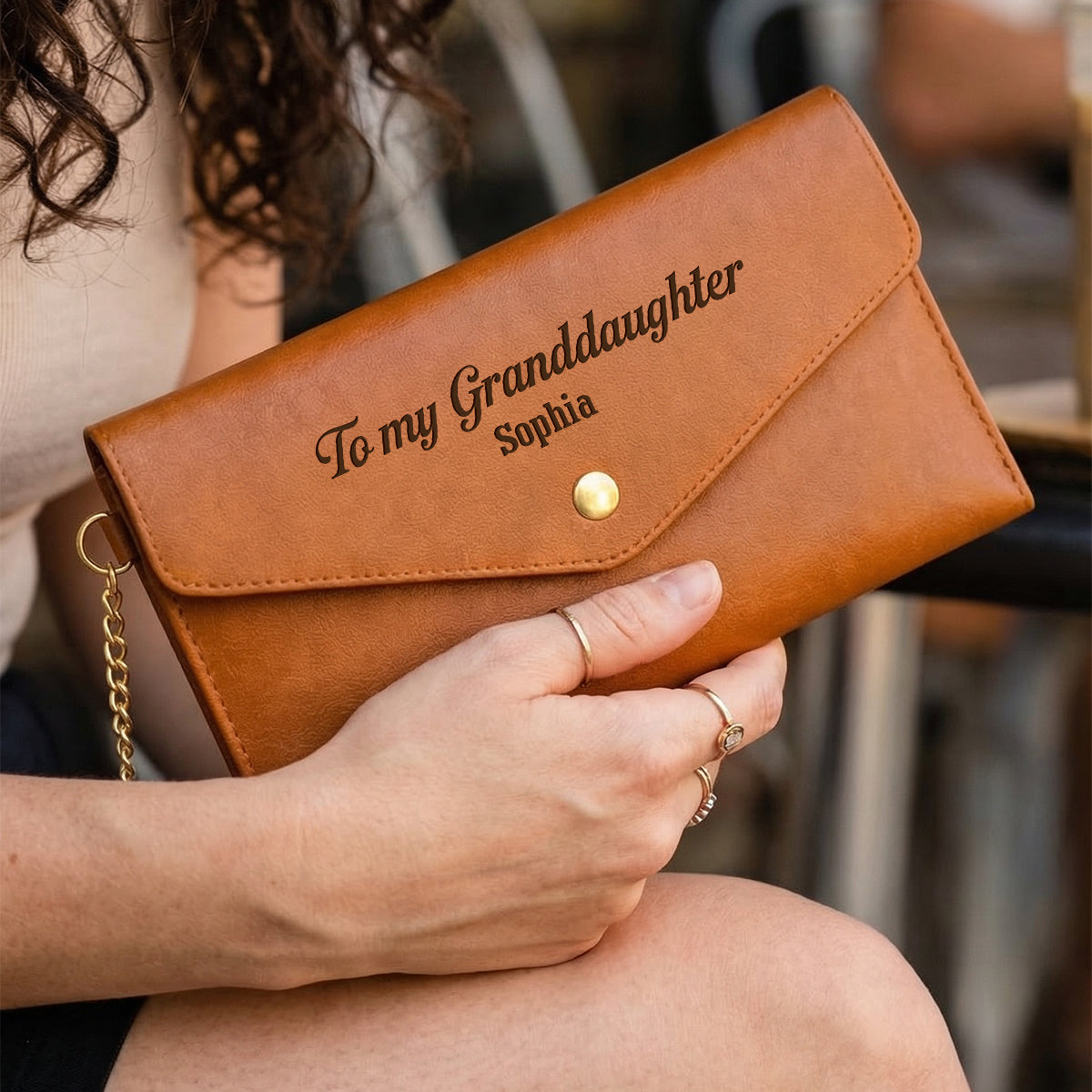 You're God's Gift To Me - Personalized Leather Envelope Wallet