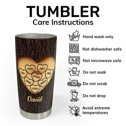 Family Love - Personalized Stainless Steel Tumbler