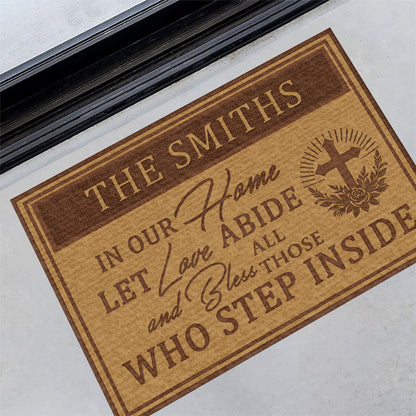 Bless All Who Enter - Personalized Doormat GDMJS10092