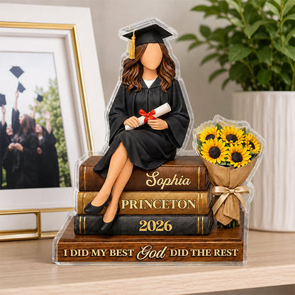 Faith and Achievement - Personalized Acrylic Plaque GAPJS10057