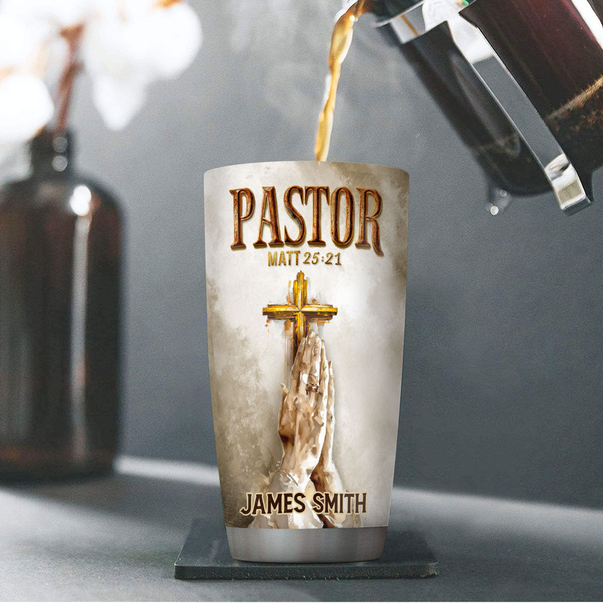 Faith-Inspired - Personalized Stainless Steel Tumbler 20oz