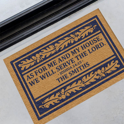 Serve The Lord - Personalized Doormat - Christian Faith Home Decor GDMJS10109
