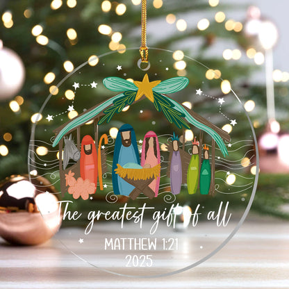 Nativity Scene - Acrylic Christmas Ornament GOJS10316