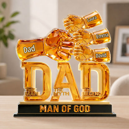 Dad The Legend - Personalized Acrylic Plaque GAPJS10055