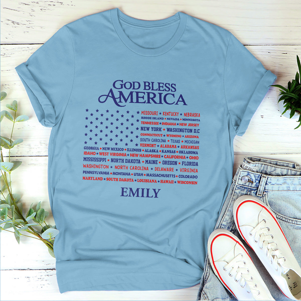 God Bless America - Personalized Unisex T-shirt GMJSTS200059