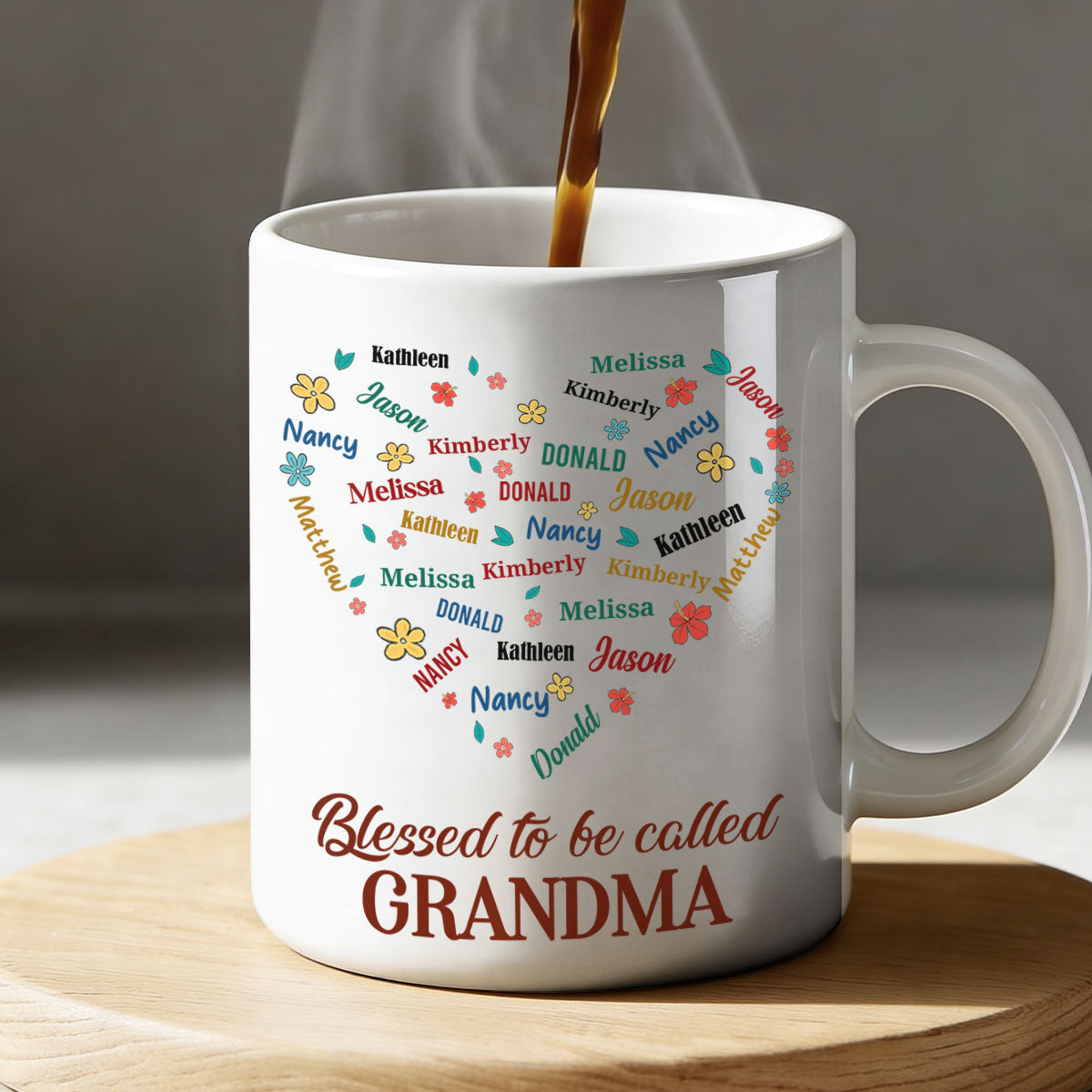 Blessed To Be Called Grandma - Personalized Coffee Mug