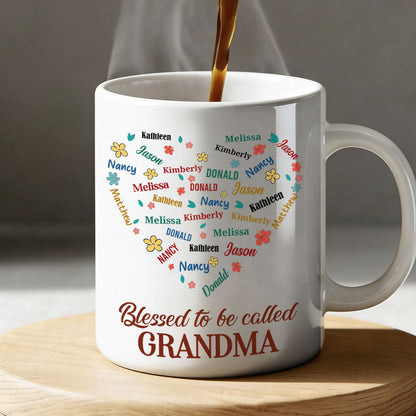 Blessed To Be Called Grandma - Personalized Coffee Mug
