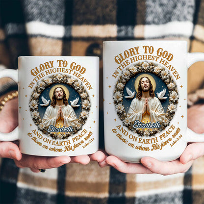 Glory To God - Christian Faith Personalized Coffee Mug