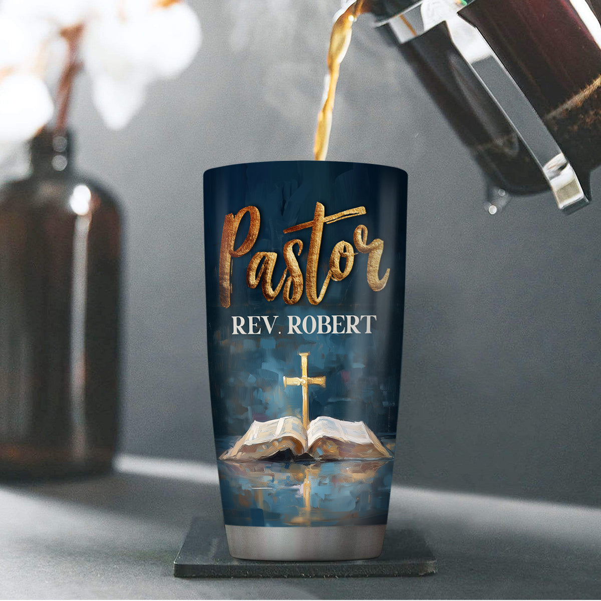 Inspirational Pastor Gift - Personalized Stainless Steel Tumbler