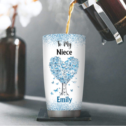 Inspirational Christian Niece Gift - Personalized Stainless Steel Tumbler