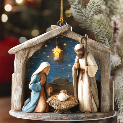 Christian Home Decor - Nativity Acrylic Ornament GOJS10035