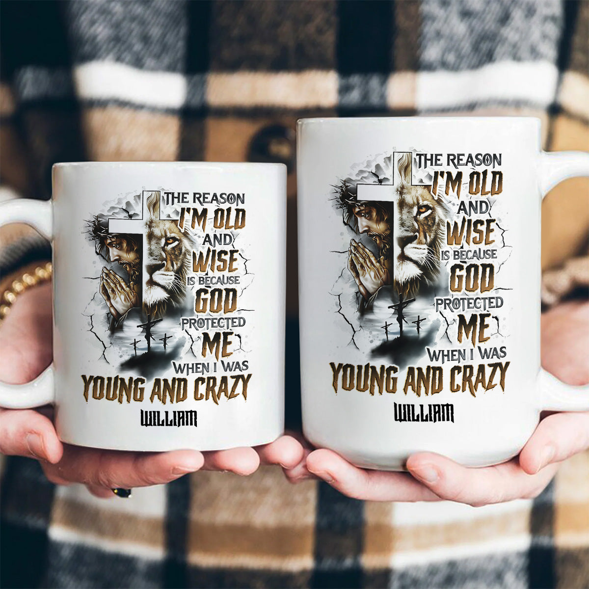 God Protected Me - Personalized Christian Coffee Mug