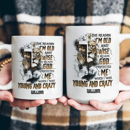 God Protected Me - Personalized Christian Coffee Mug
